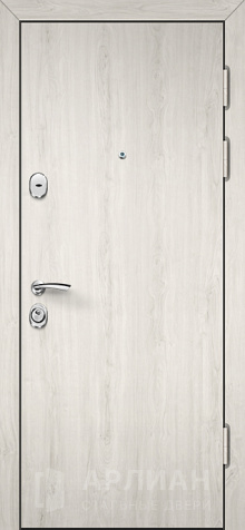 Фото «Белая входная дверь с отделкой ламинатом №77»