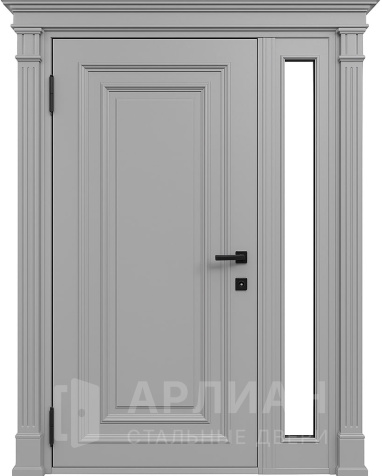 Фото «Дверь со стеклом парадная беленый дуб №24»